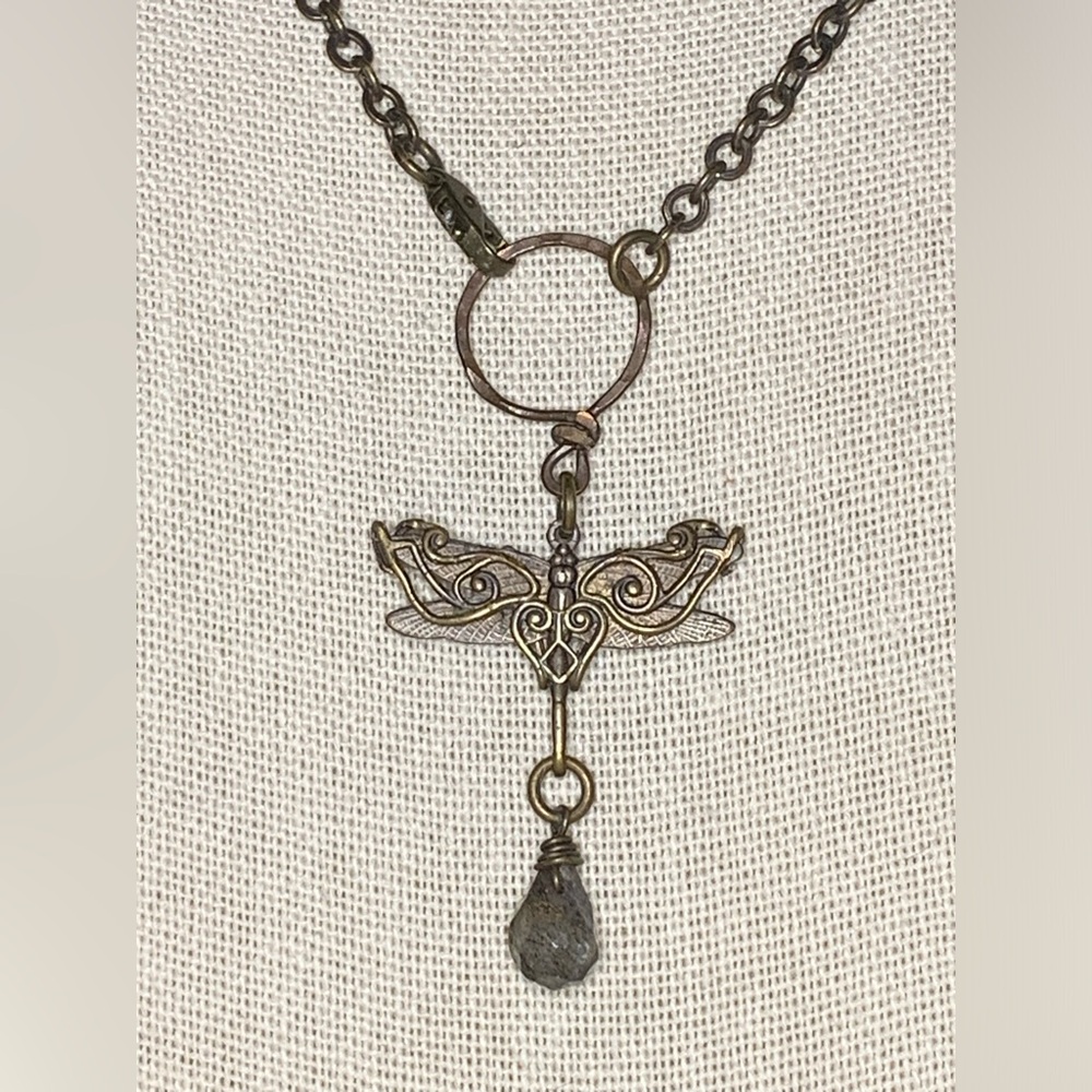 Dragonfly and Labradorite Necklace